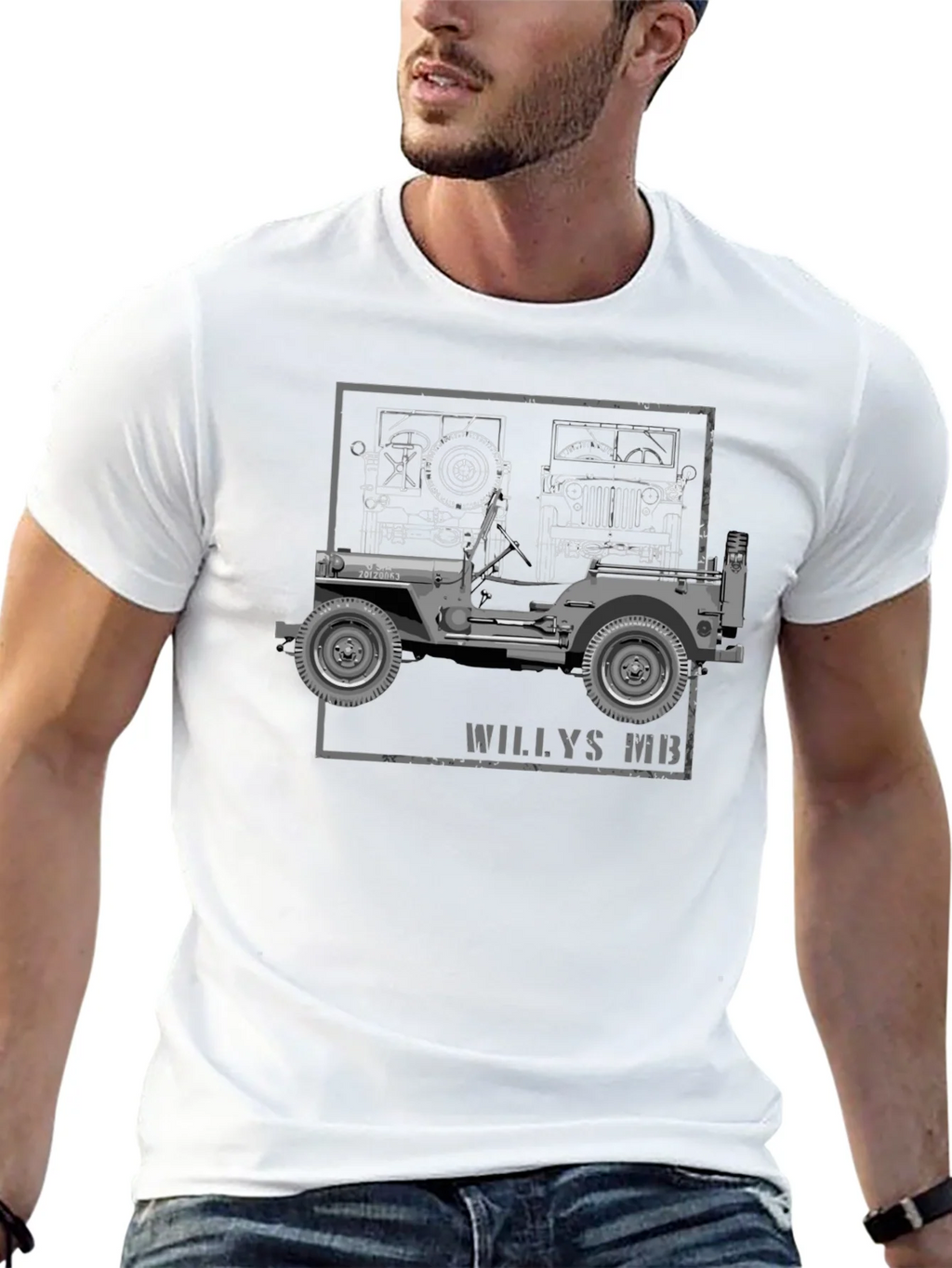 Willys MB Blueprint Graphic Tee product image 11