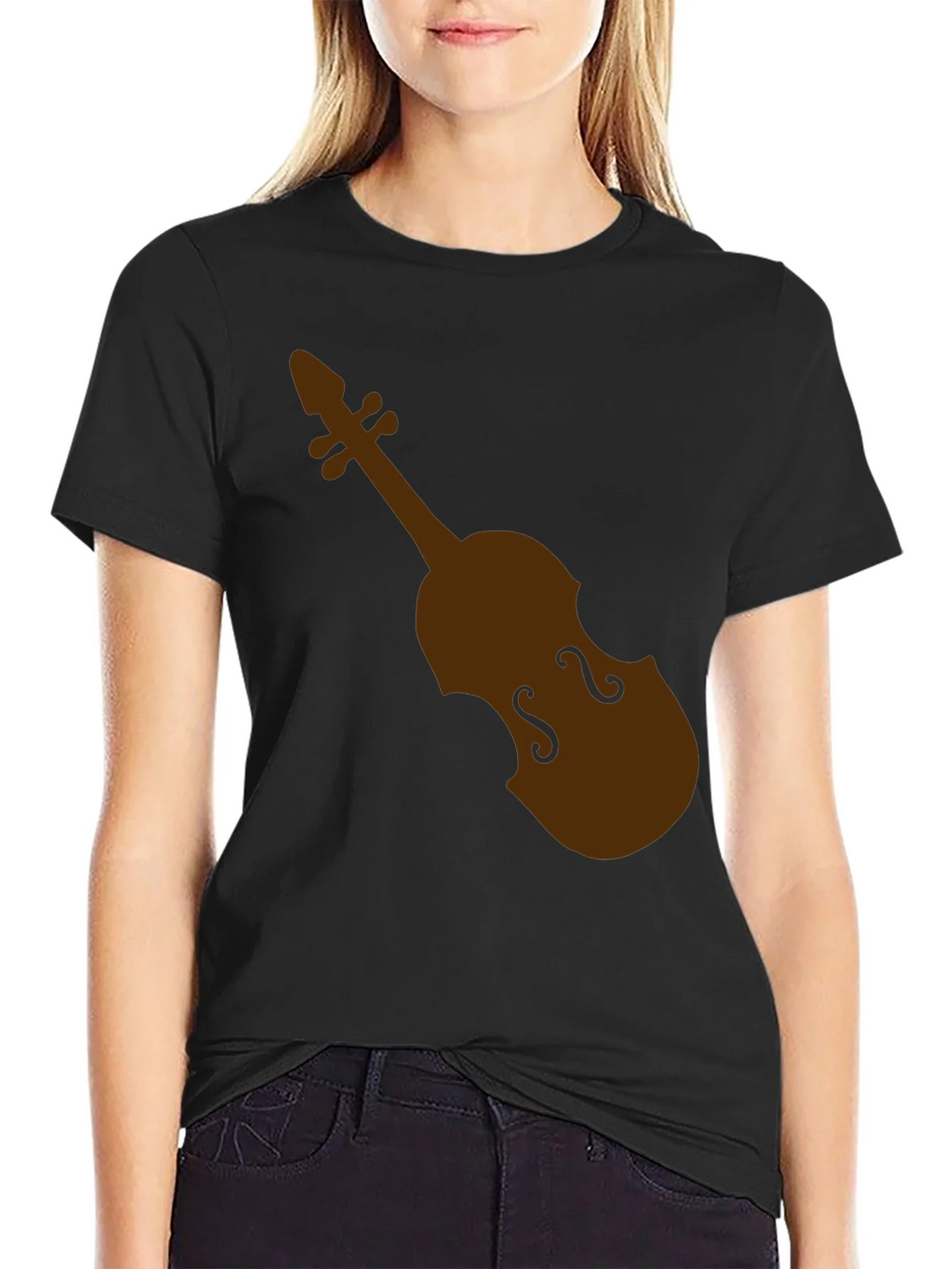 Violin Graphic Black T-Shirt product image 2