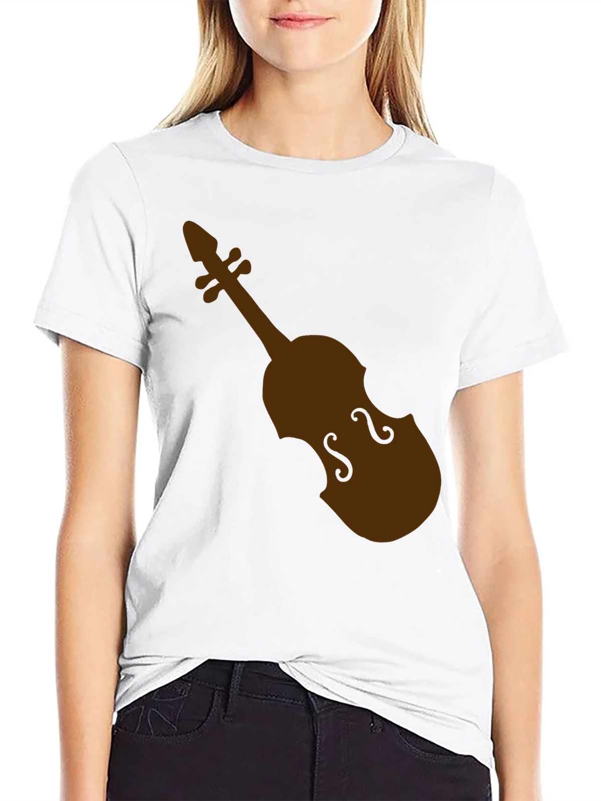 Violin Graphic Black T-Shirt product image 8