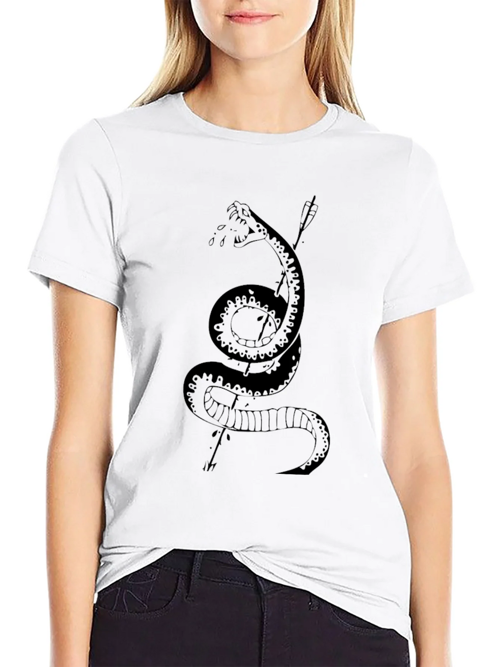 Mens Black Snake & Arrow Graphic Tee product image 7