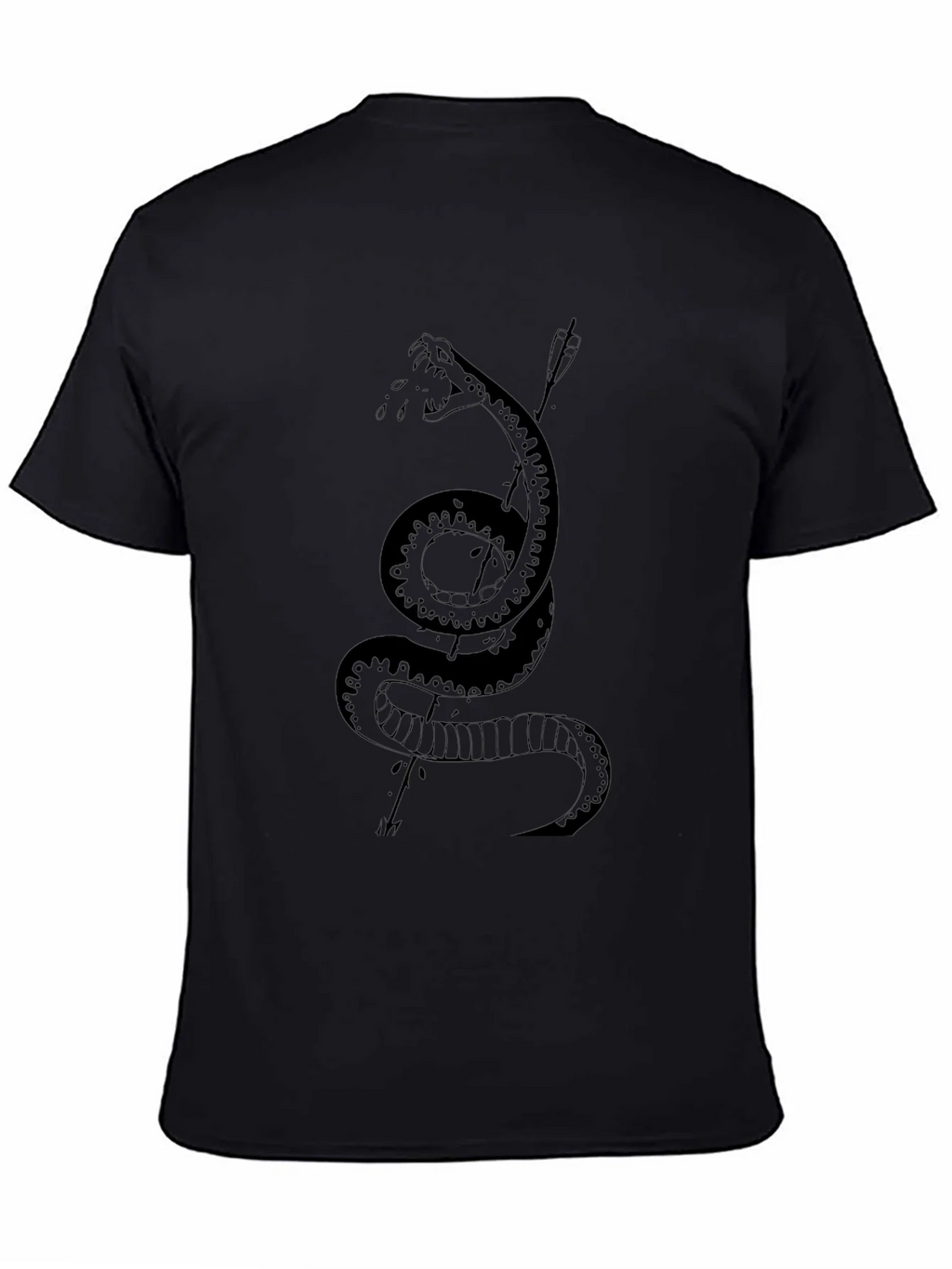 Mens Black Snake & Arrow Graphic Tee product image 4