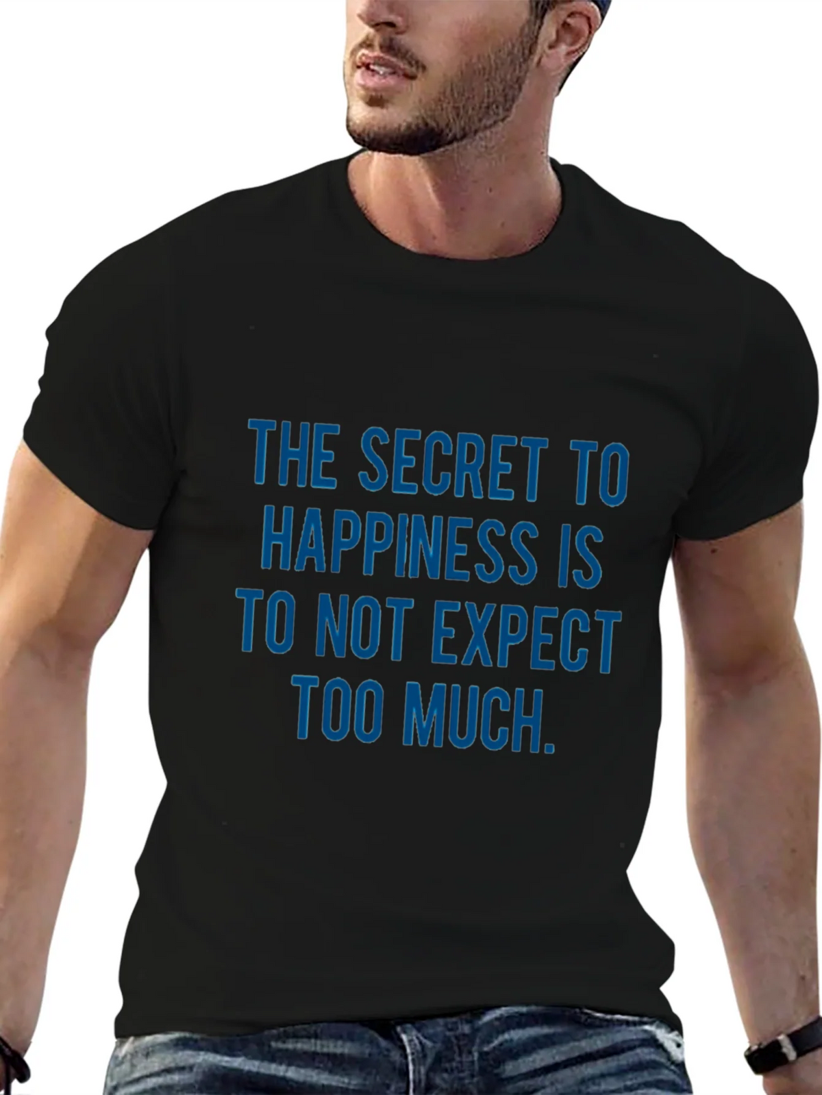 Secret to Happiness Graphic Print Tee - Black product image 4