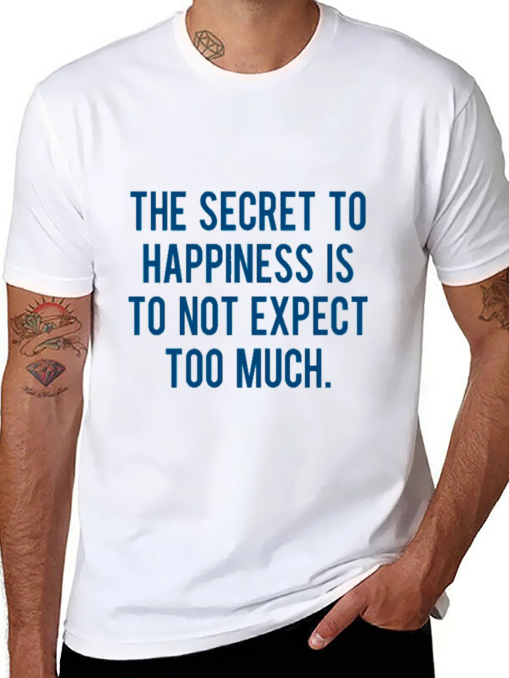 Secret to Happiness Graphic Print Tee - Black product image 5