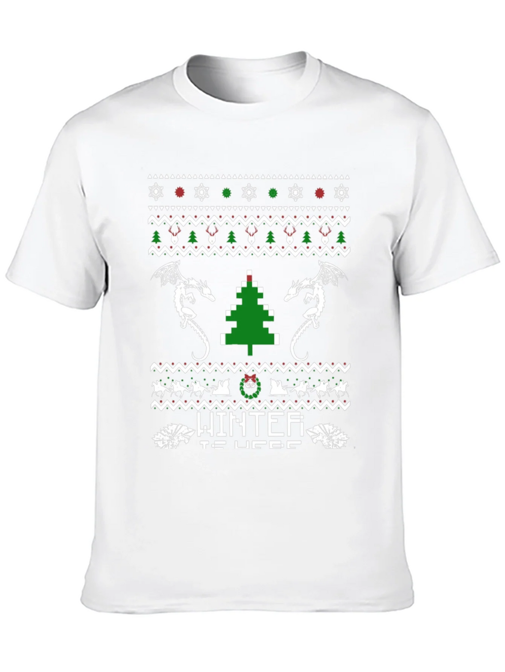 Winter Is Here Christmas Dragon T-Shirt product image 9