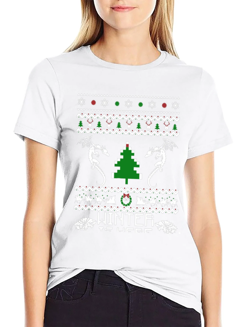 Winter Is Here Christmas Dragon T-Shirt product image 8