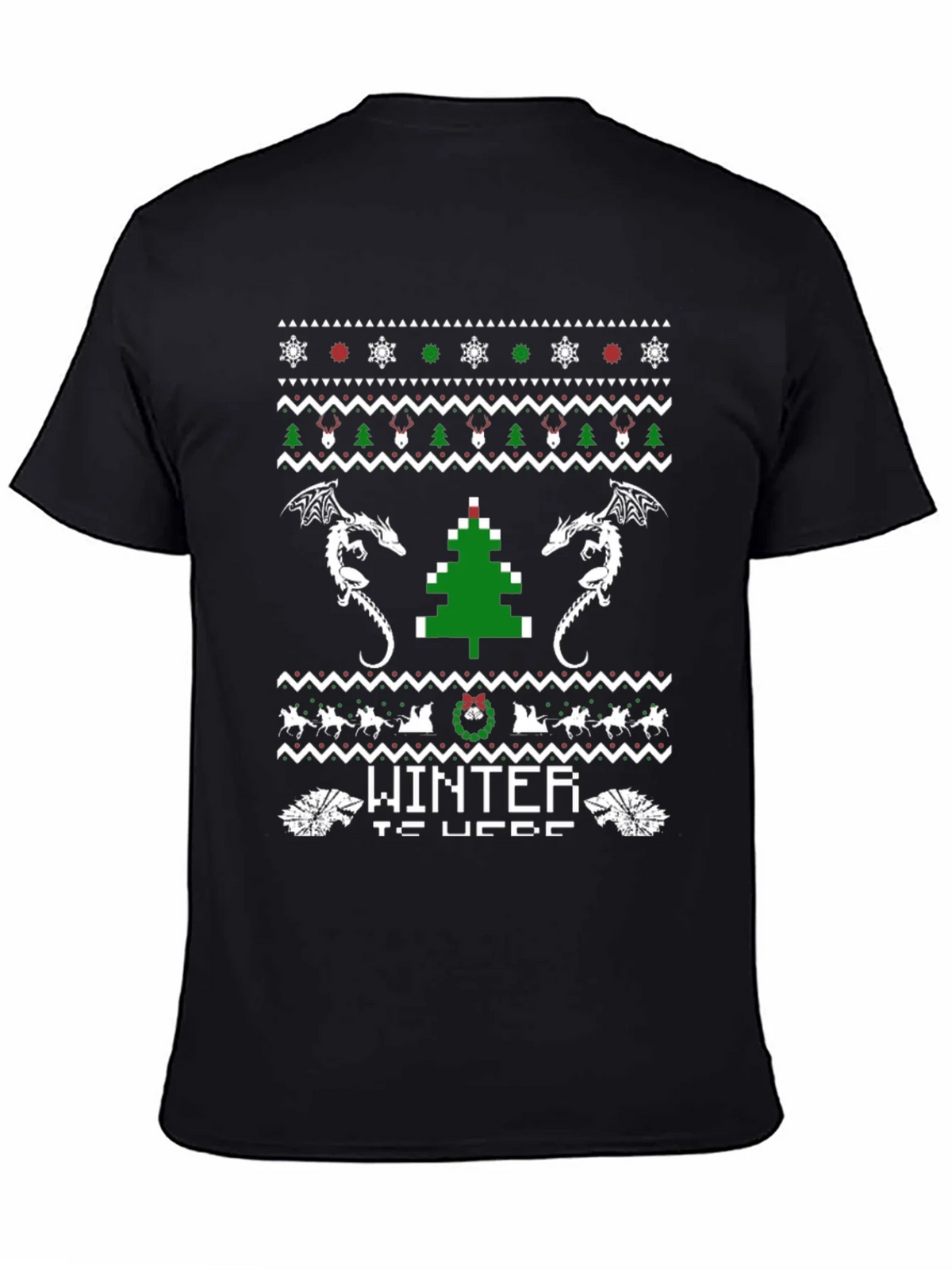 Winter Is Here Christmas Dragon T-Shirt product image 4
