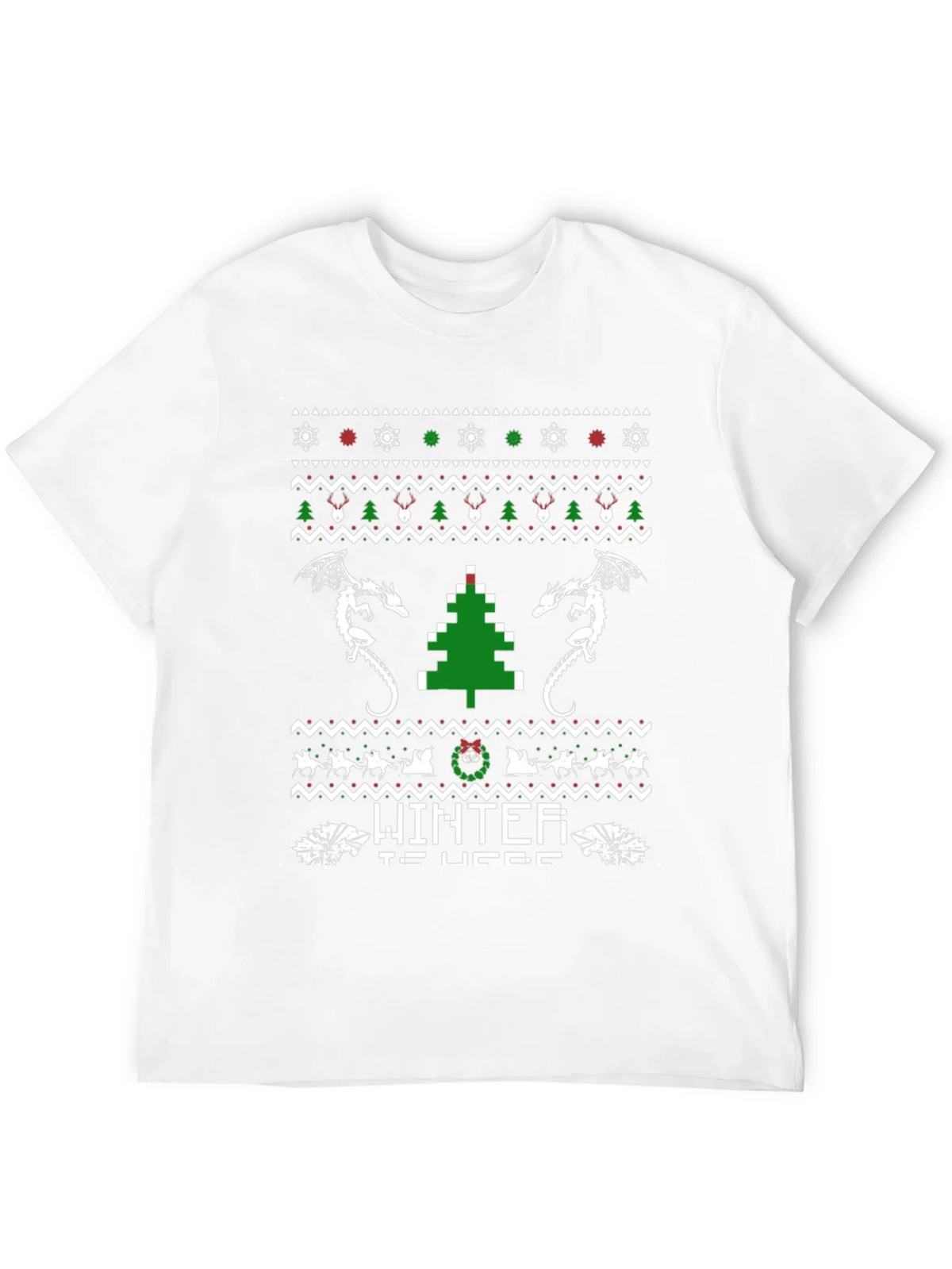 Winter Is Here Christmas Dragon T-Shirt product image 11
