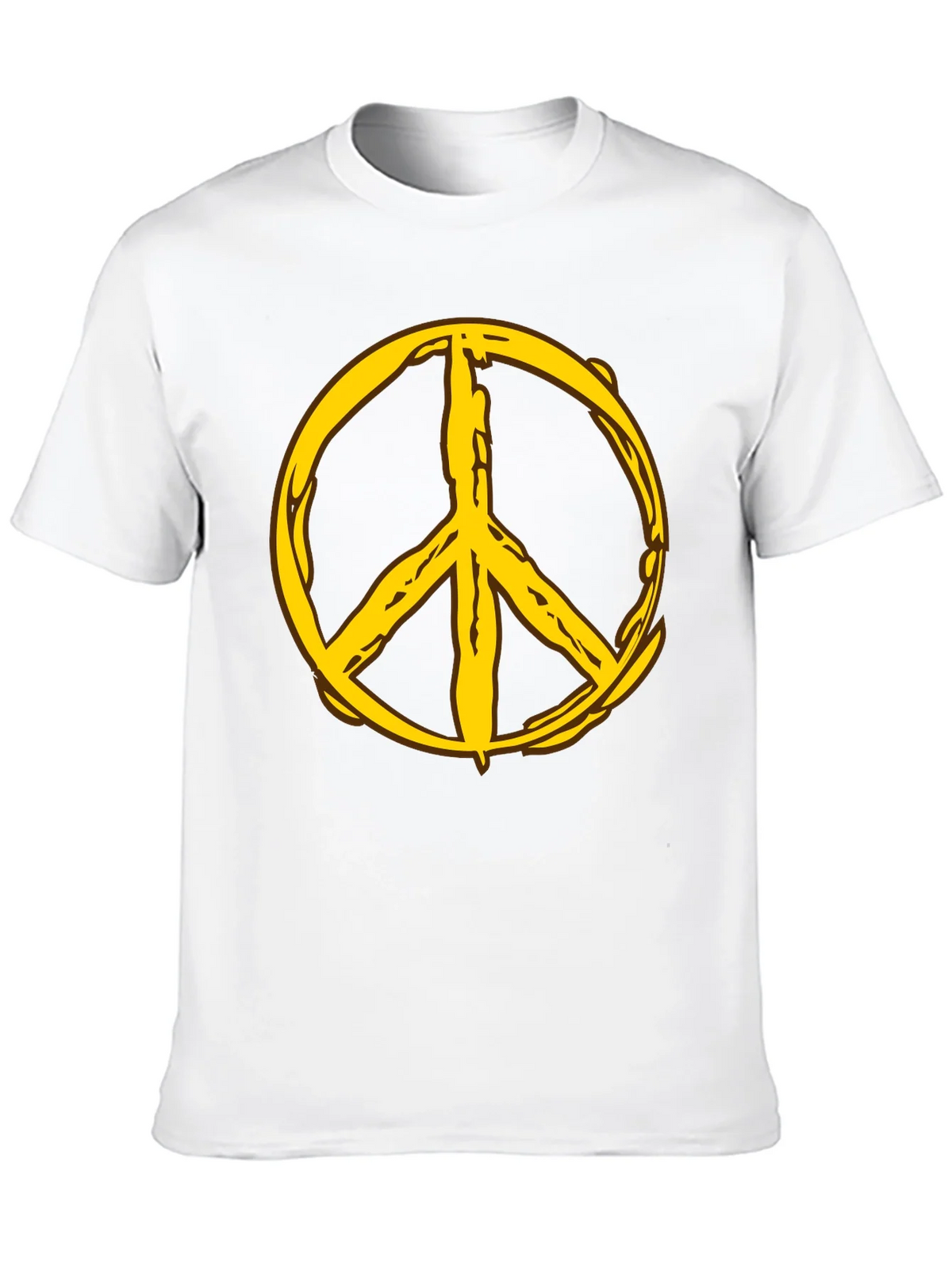 Peace Symbol Graphic Tee - Black Cotton Comfort product image 9