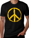 Peace Symbol Graphic Tee - Black Cotton Comfort product image 1