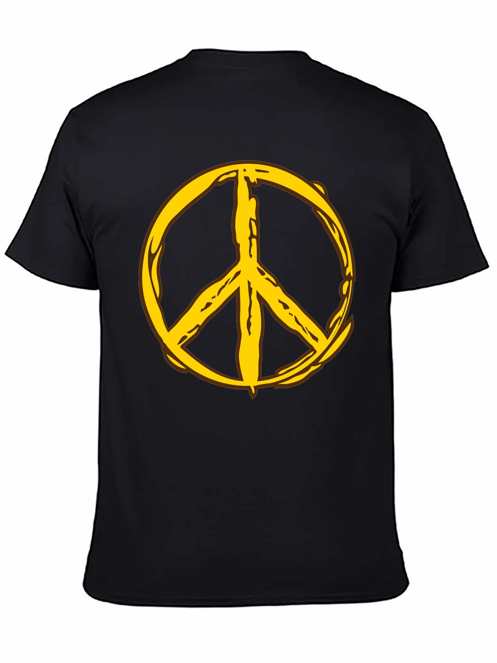 Peace Symbol Graphic Tee - Black Cotton Comfort product image 4