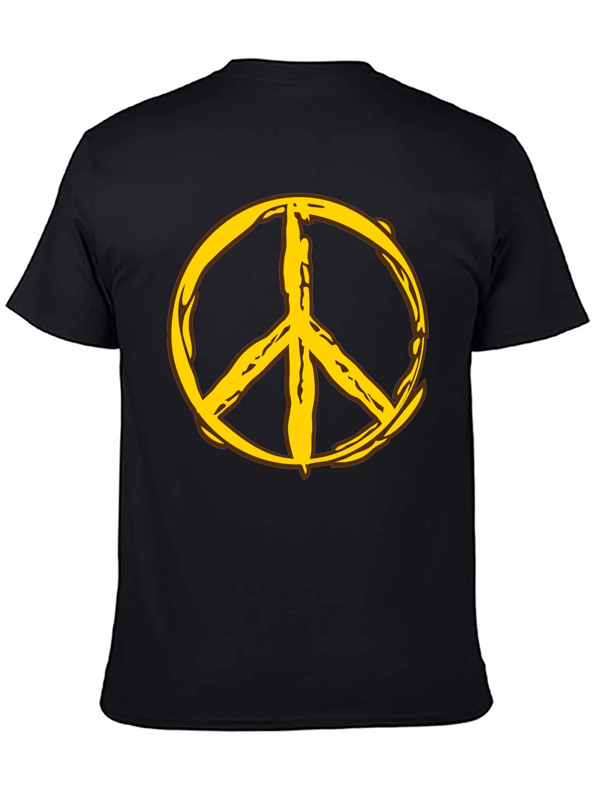 Peace Symbol Graphic Tee - Black Cotton Comfort product image 4