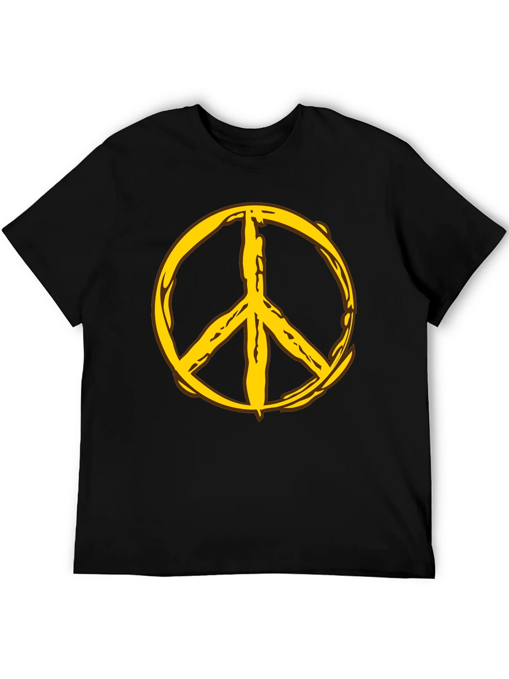 Peace Symbol Graphic Tee - Black Cotton Comfort product image 5