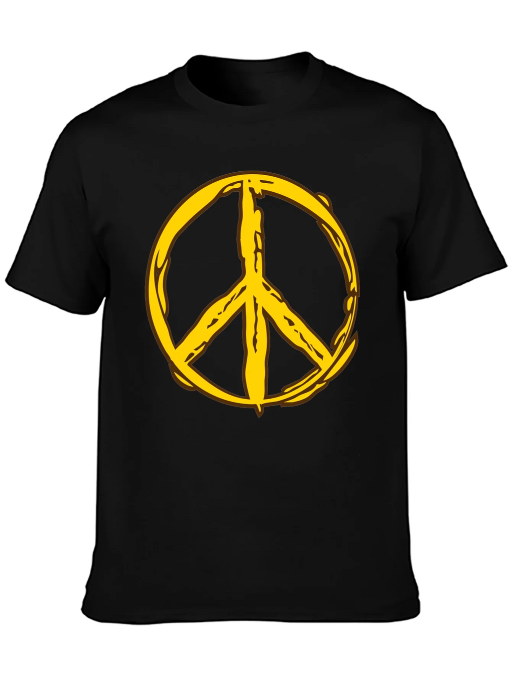 Peace Symbol Graphic Tee - Black Cotton Comfort product image 3