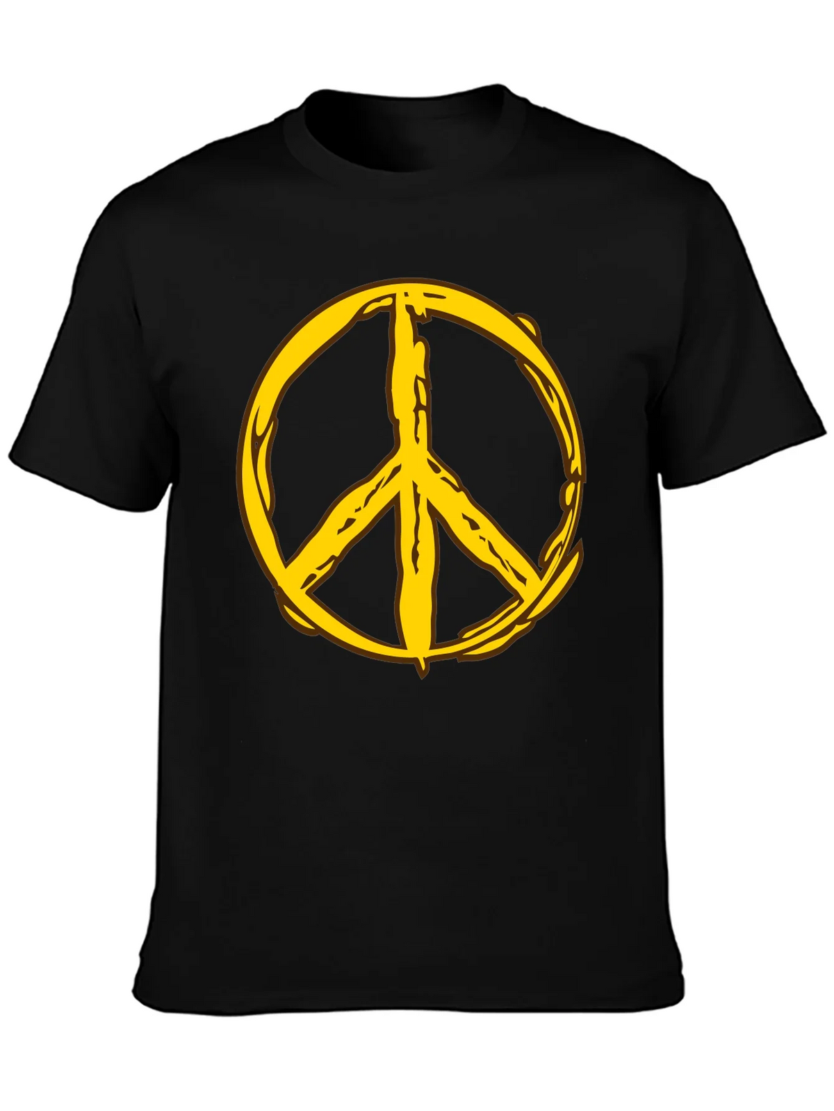 Peace Symbol Graphic Tee - Black Cotton Comfort product image 3