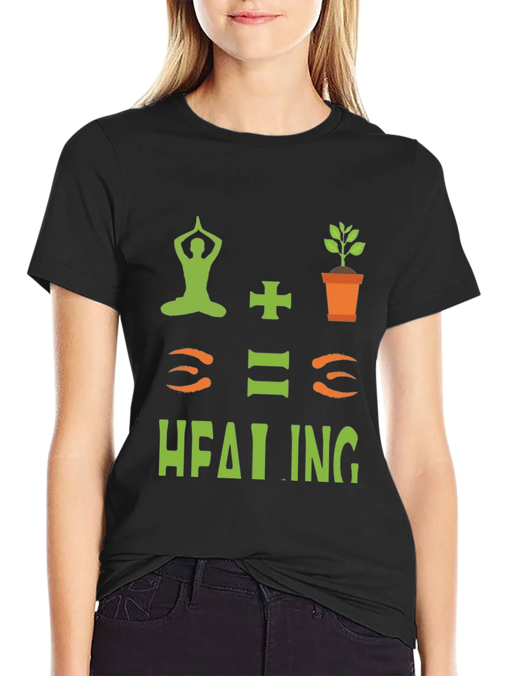 Yoga + Plants = Healing T-Shirt product image 1