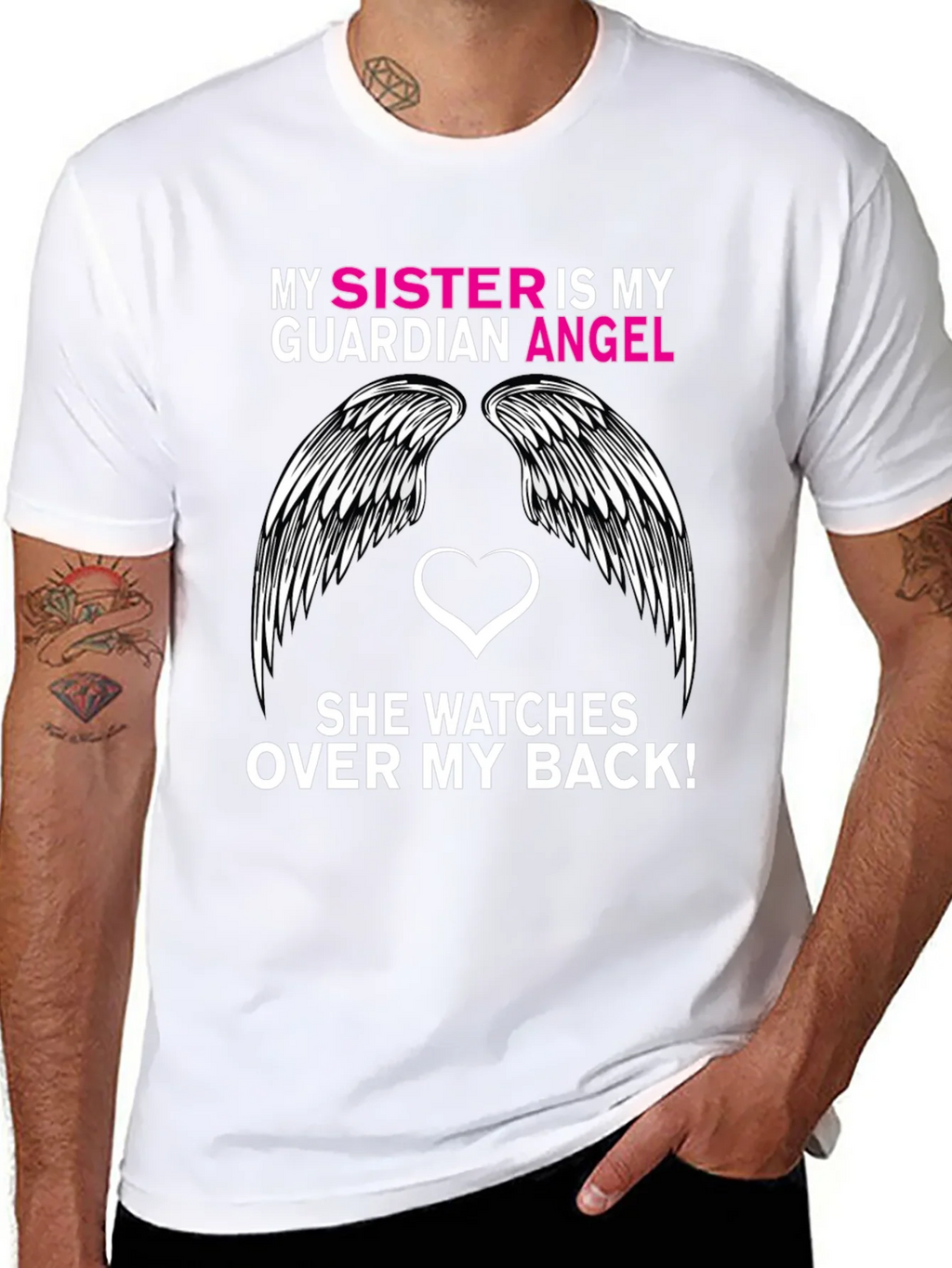 Sister Guardian Angel Graphic Tee product image 7