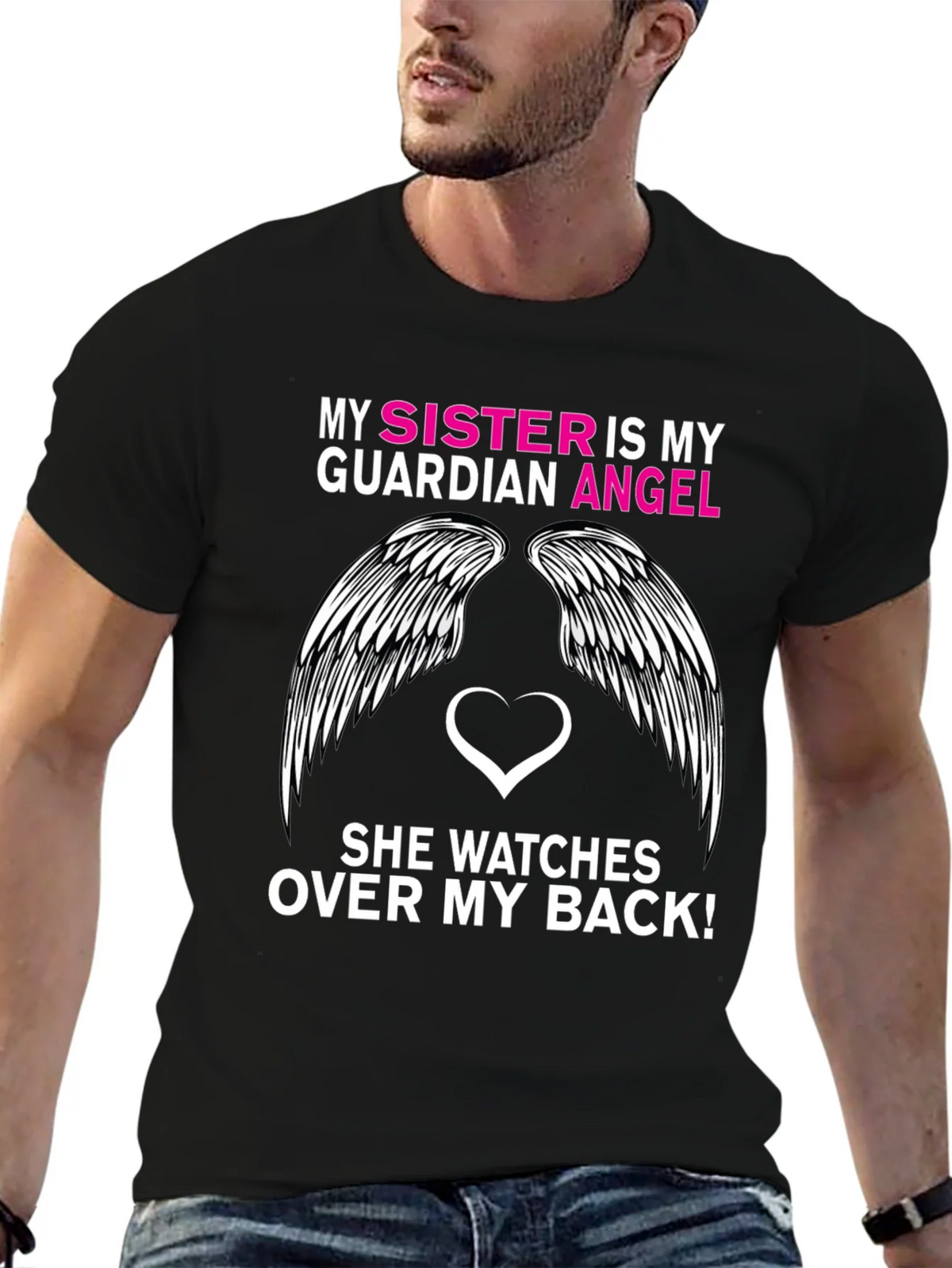 Sister Guardian Angel Graphic Tee product image 6