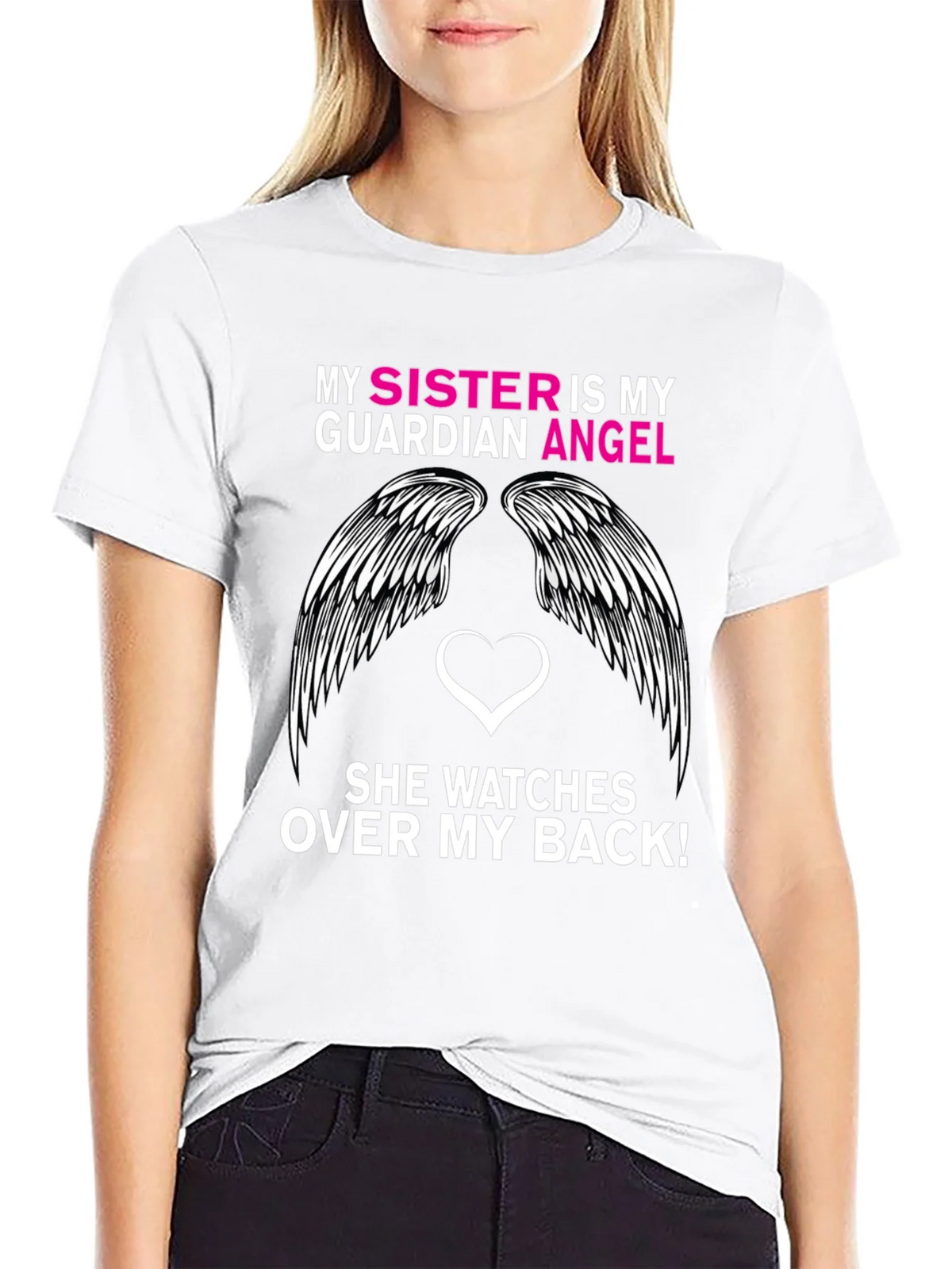 Sister Guardian Angel Graphic Tee product image 8