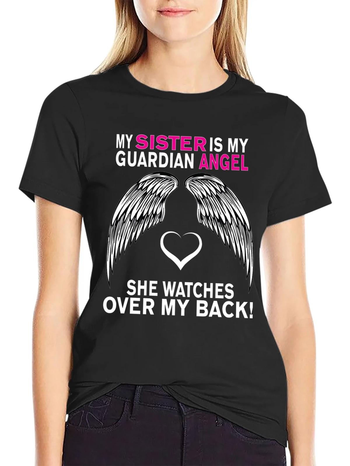 Sister Guardian Angel Graphic Tee product image 2