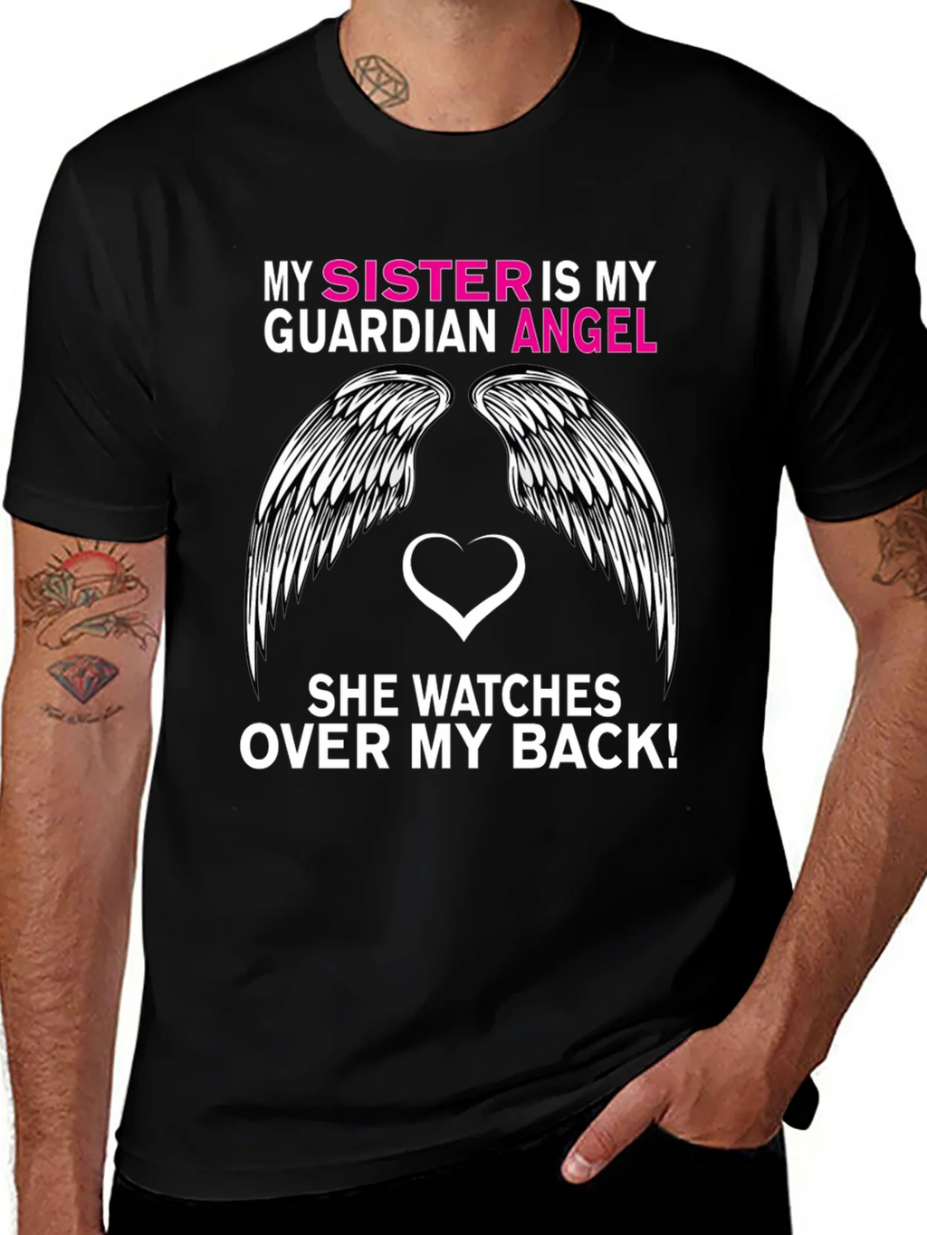 Sister Guardian Angel Graphic Tee product image 1