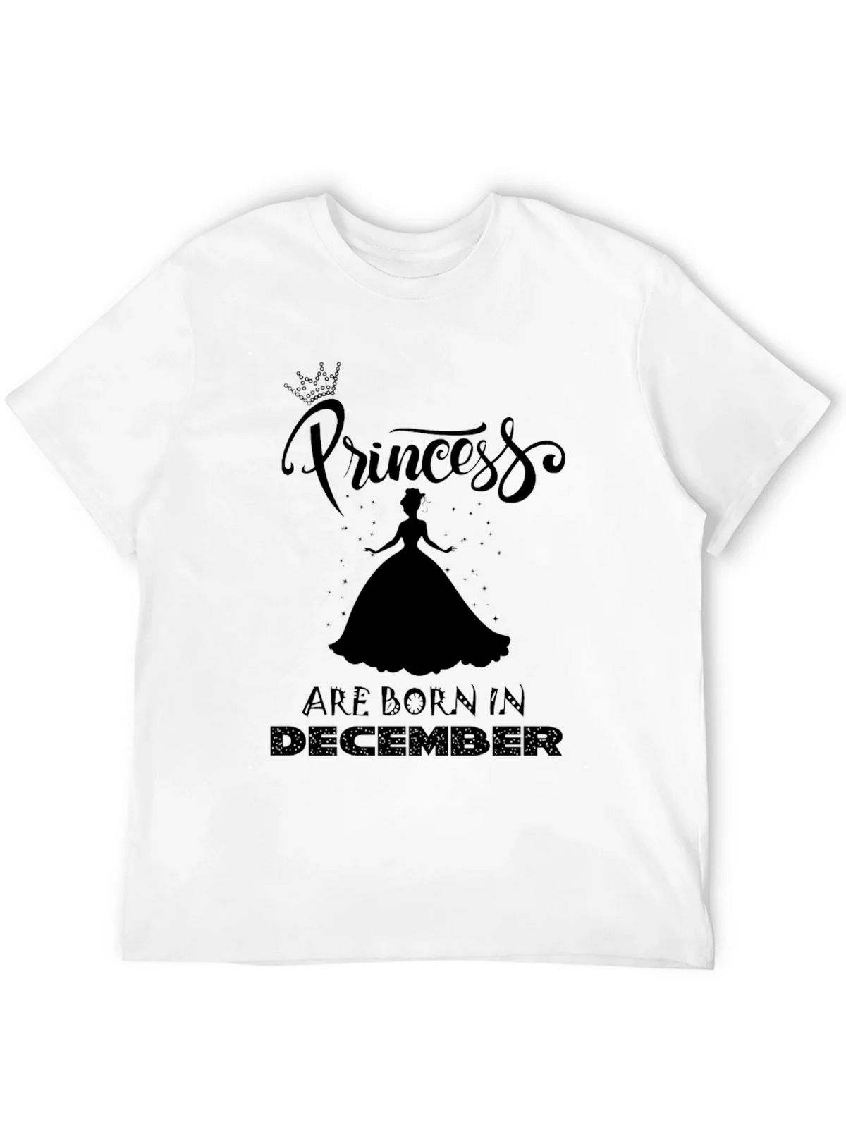 Princess Born In December T-Shirt - Black product image 9