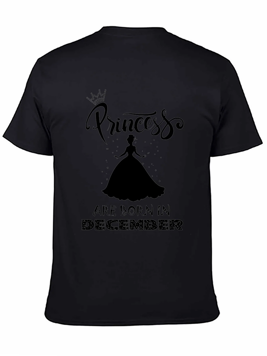 Princess Born In December T-Shirt - Black product image 3