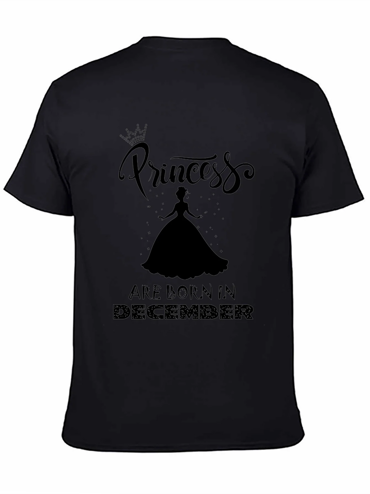 Princess Born In December T-Shirt - Black product image 3