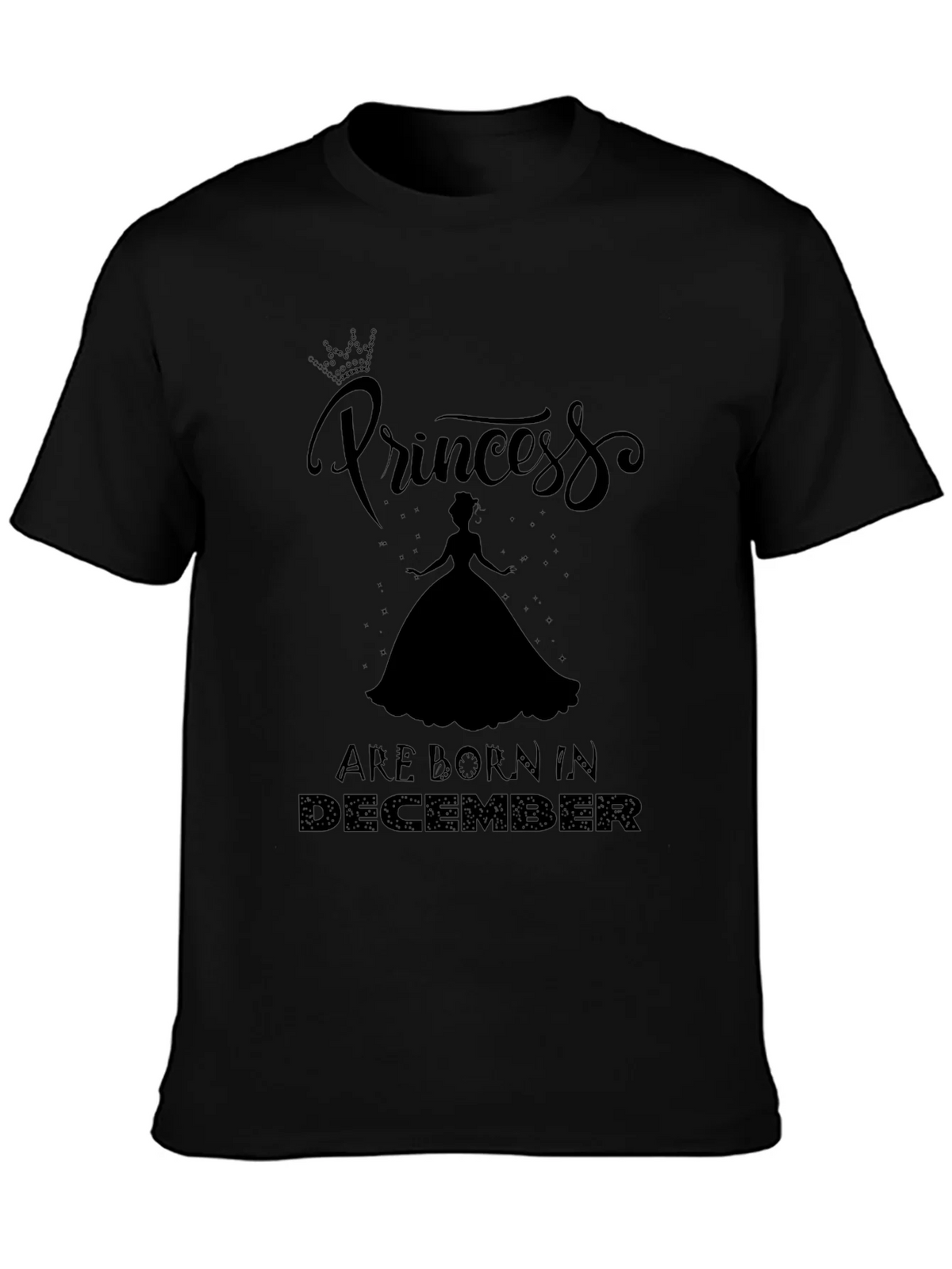 Princess Born In December T-Shirt - Black product image 2
