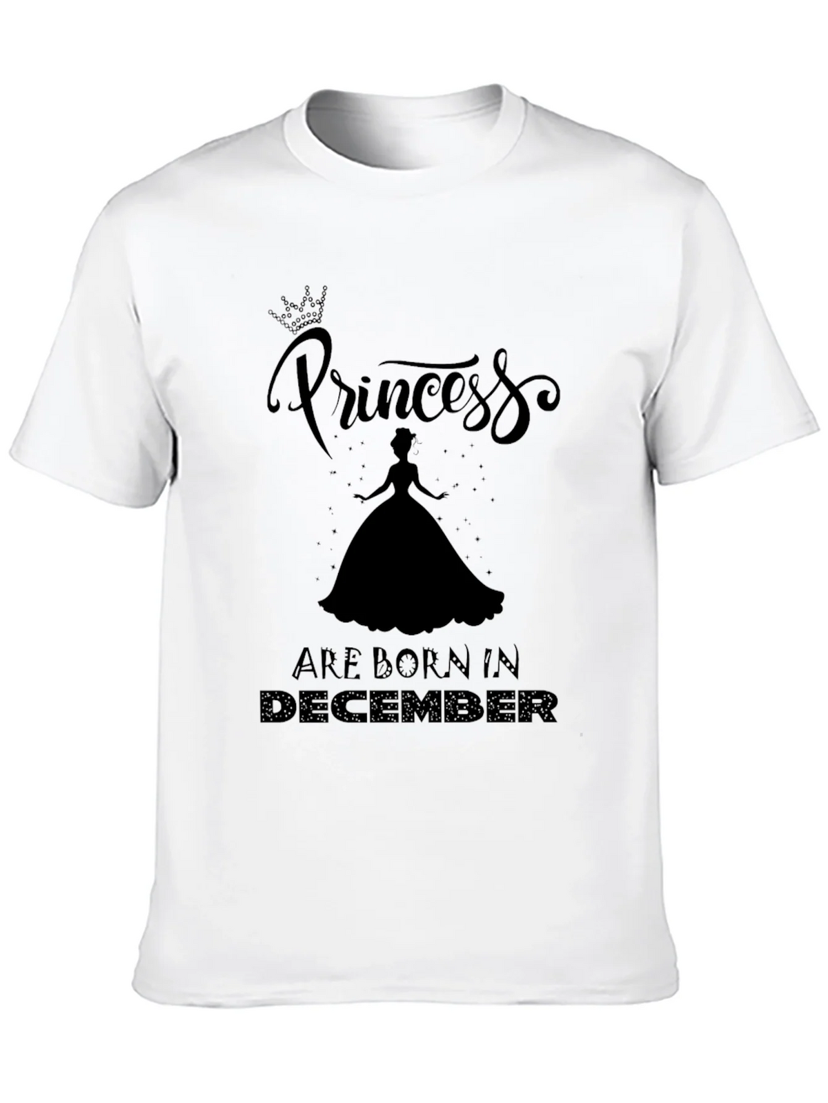 Princess Born In December T-Shirt - Black product image 7