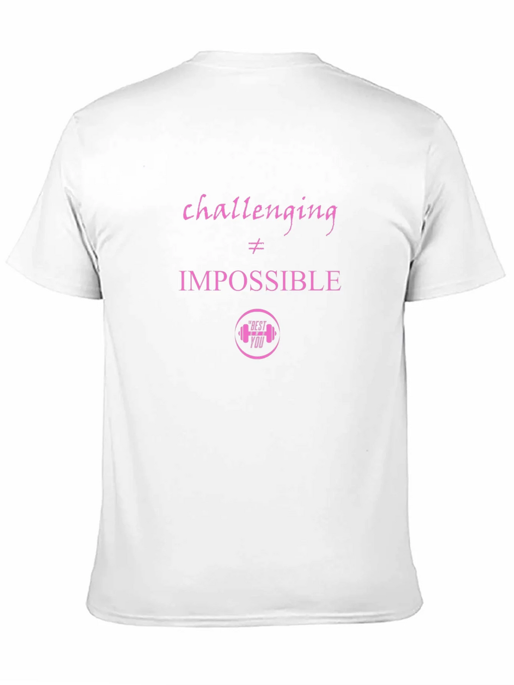 Motivational Black T-shirt - Challenging is Not Impossible product image 6