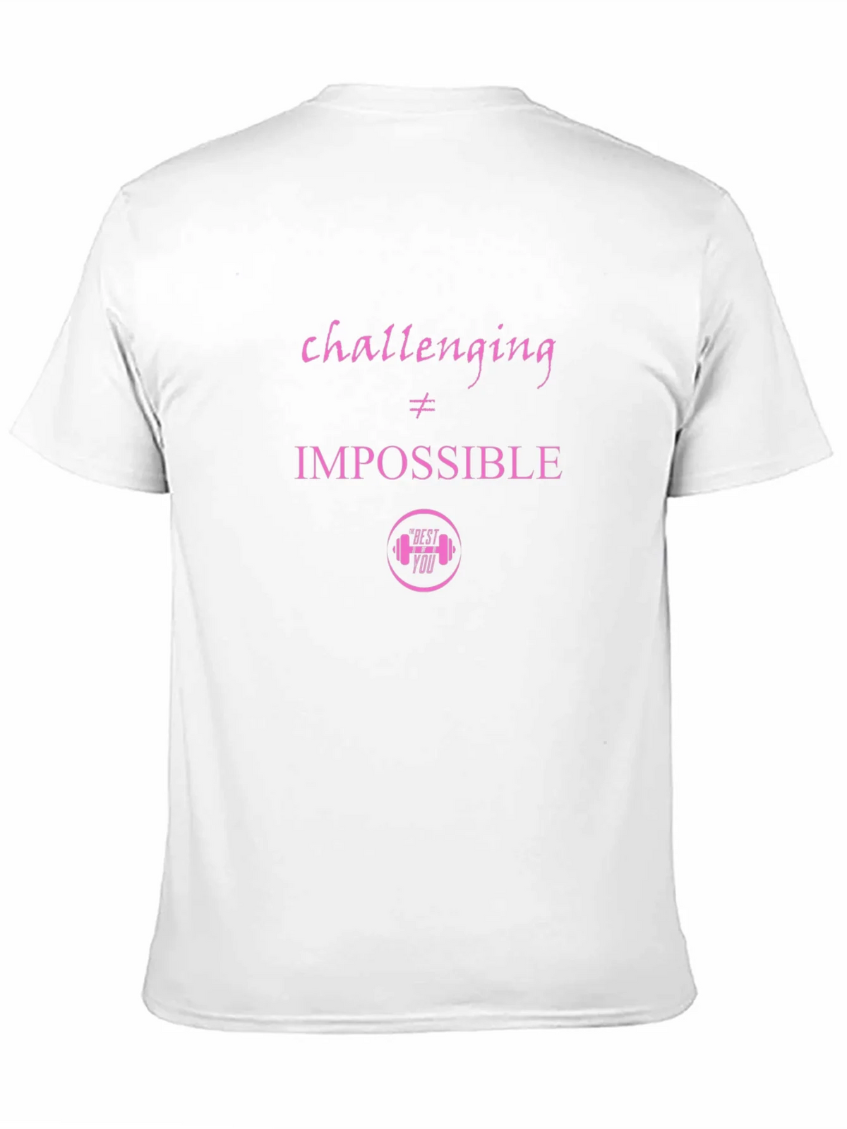 Motivational Black T-shirt - Challenging is Not Impossible product image 6