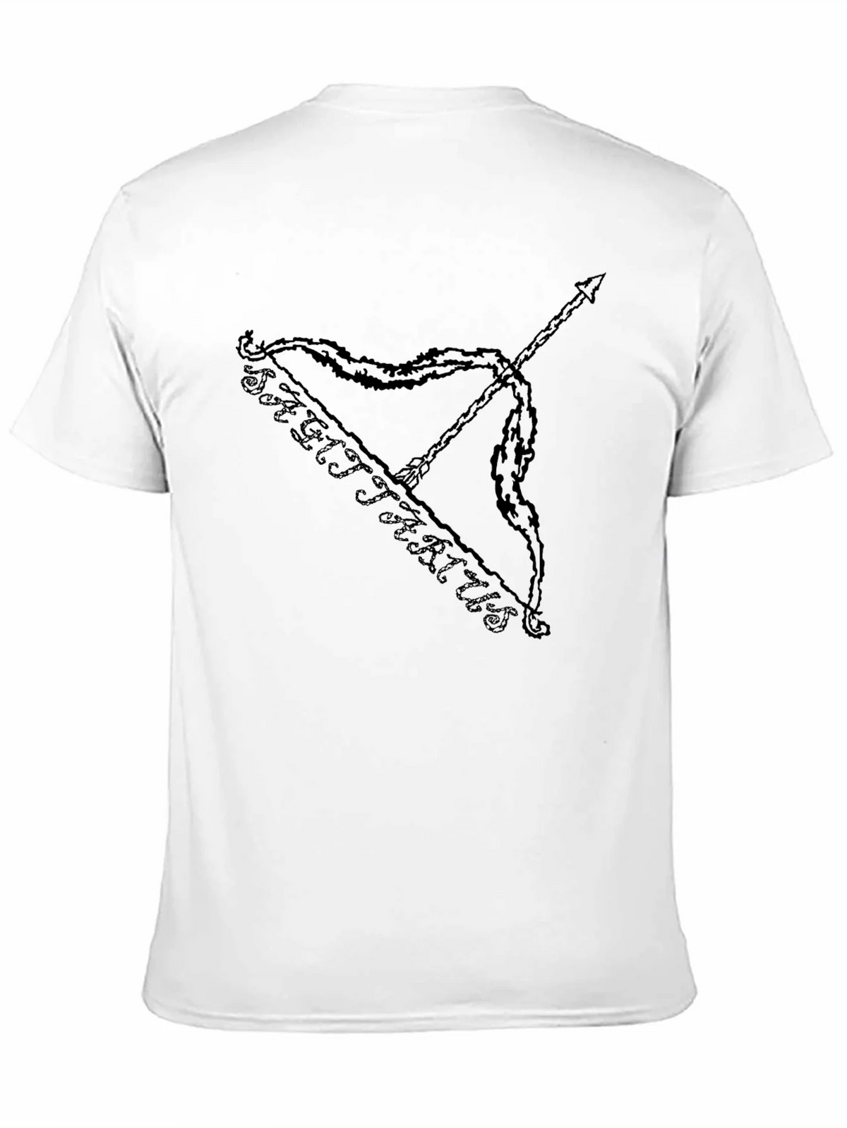 Sagittarius Bow and Arrow Black Graphic T-Shirt product image 10
