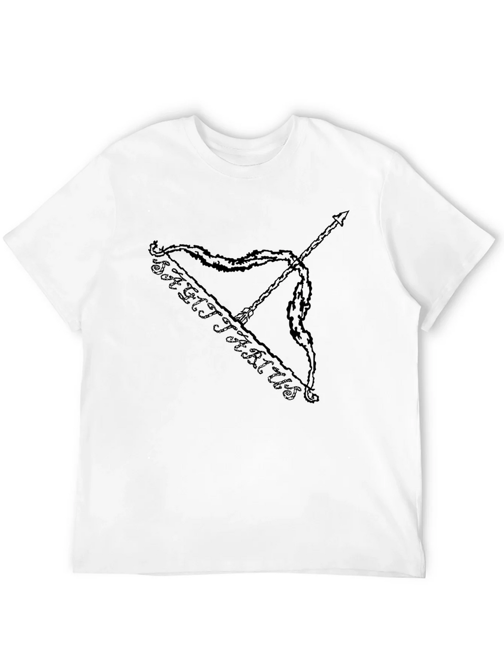 Sagittarius Bow and Arrow Black Graphic T-Shirt product image 11