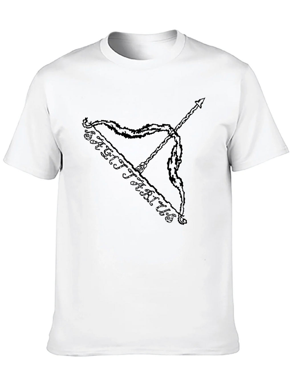 Sagittarius Bow and Arrow Black Graphic T-Shirt product image 9