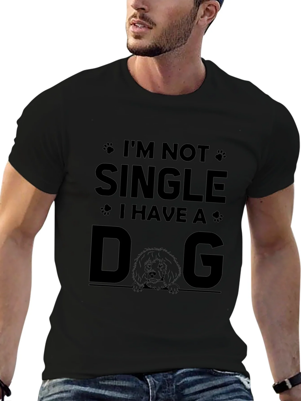 Im Not Single I Have A Dog Graphic Tee product image 3