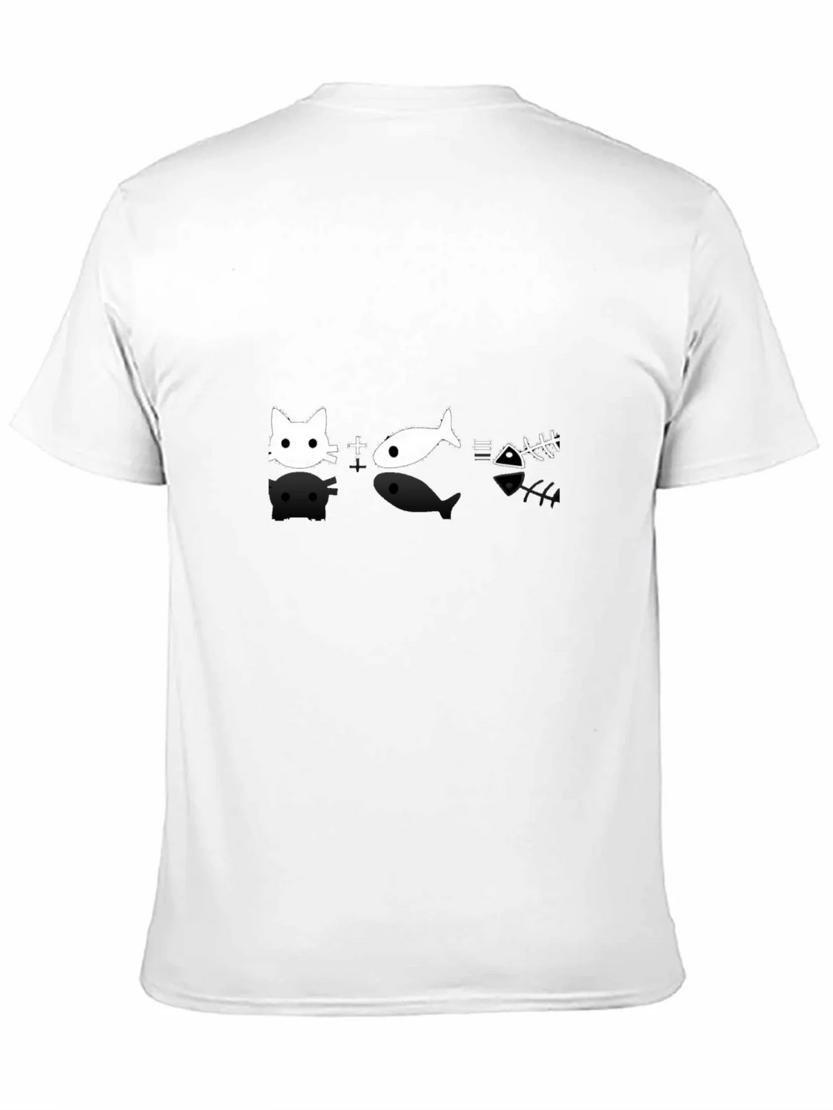 Cat + Fish = Bones Black T-Shirt product image 10