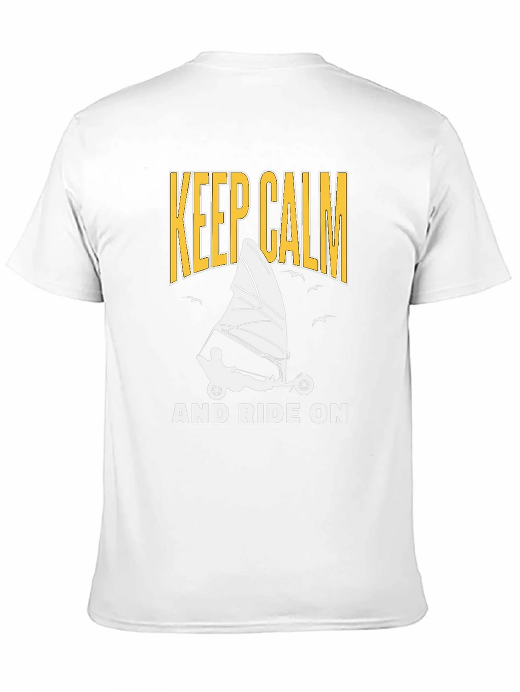 Keep Calm And Ride On Black T-Shirt product image 3