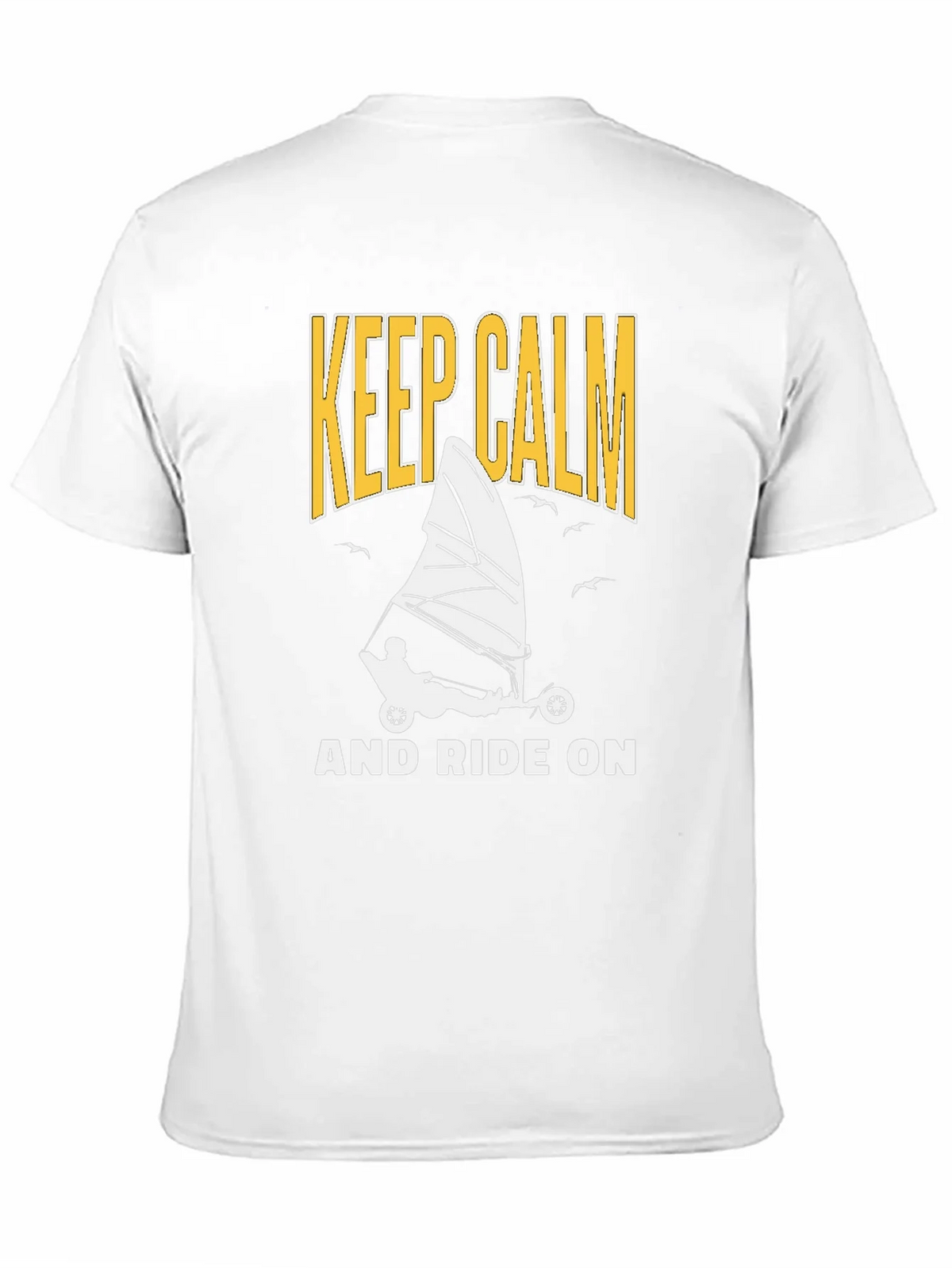 Keep Calm And Ride On Black T-Shirt product image 3