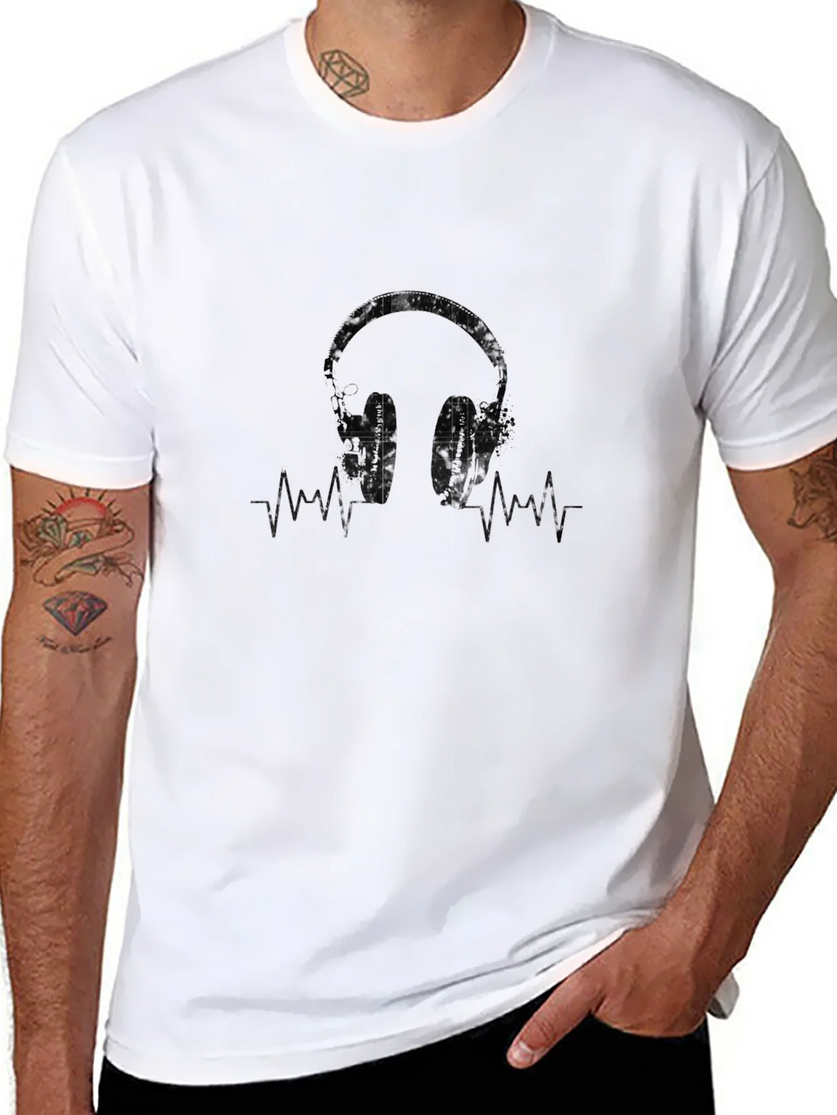 Headphones Graphic Tee - Music Lover Shirt product image 4