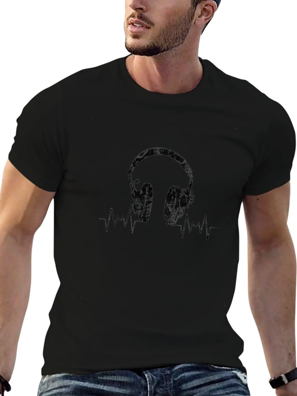 Headphones Graphic Tee - Music Lover Shirt product image 3
