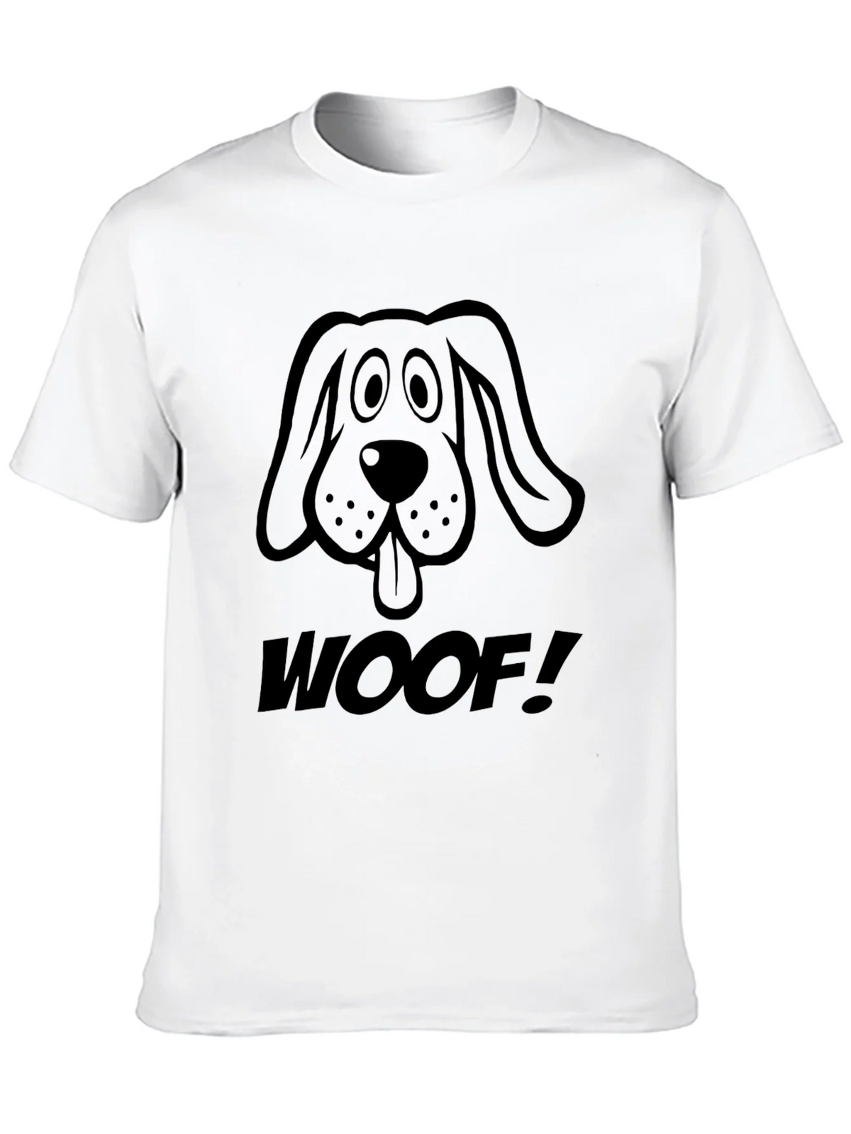 Woof! Graphic Dog T-Shirt - Casual Black Tee product image 9