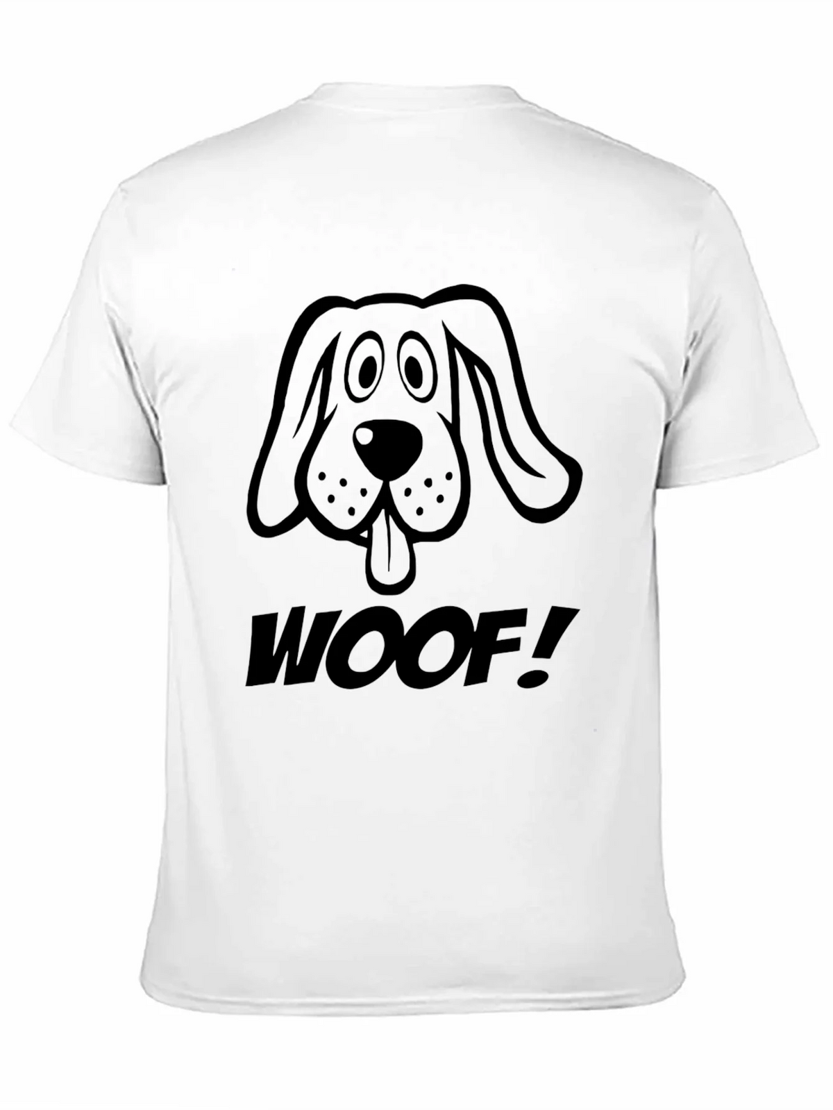 Woof! Graphic Dog T-Shirt - Casual Black Tee product image 10