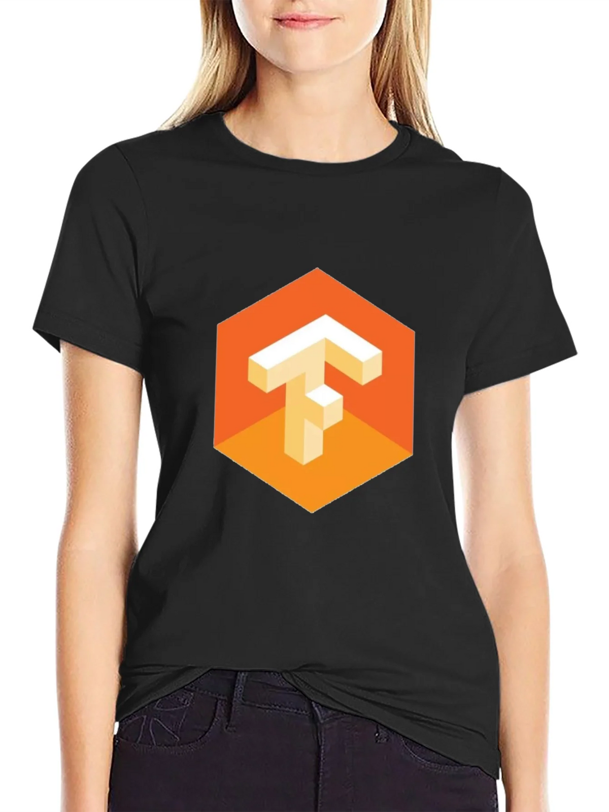 TensorFlow Logo Black T-Shirt product image 2