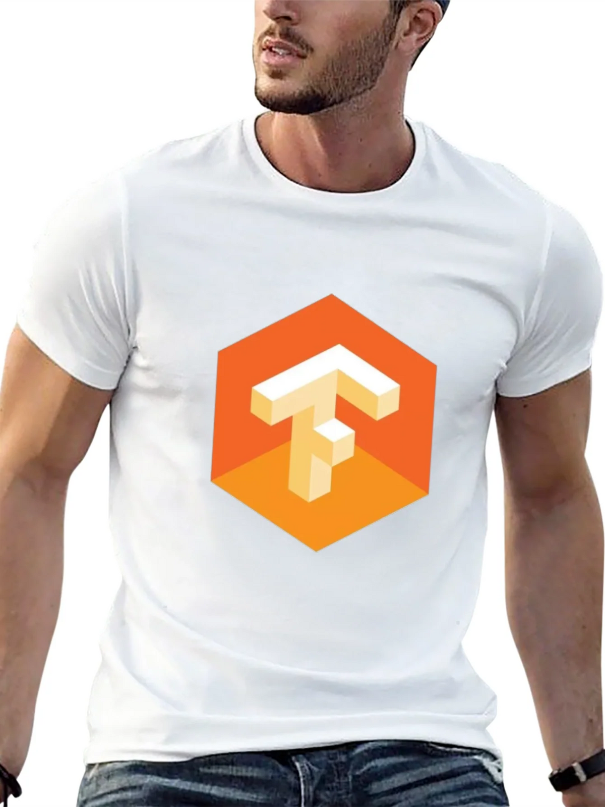 TensorFlow Logo Black T-Shirt product image 12