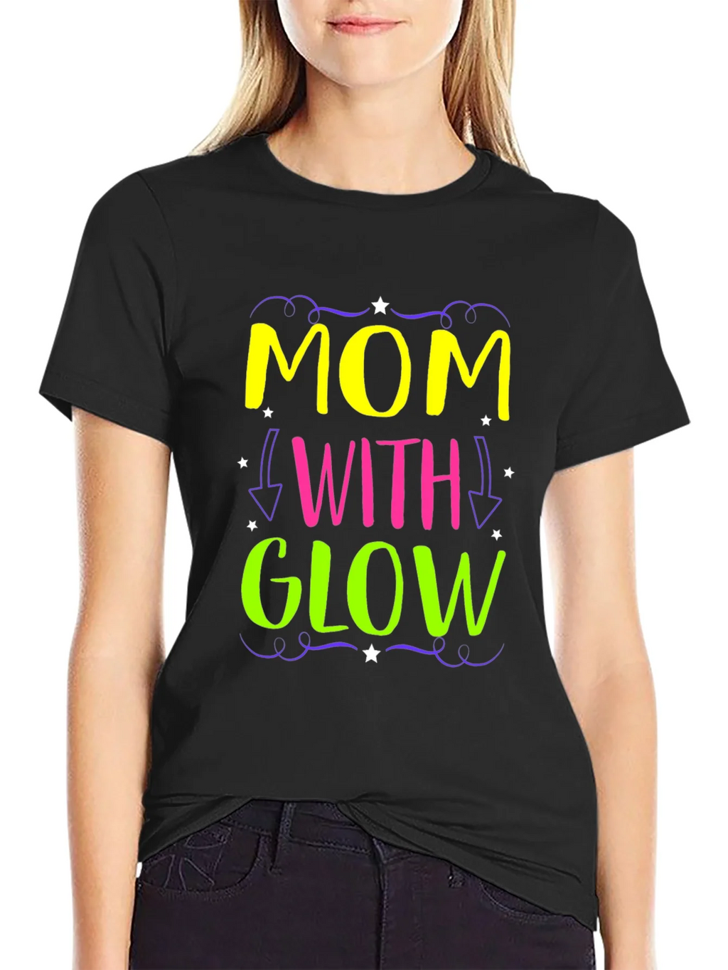 Mom With Glow - Novelty Graphic Tee product image 2