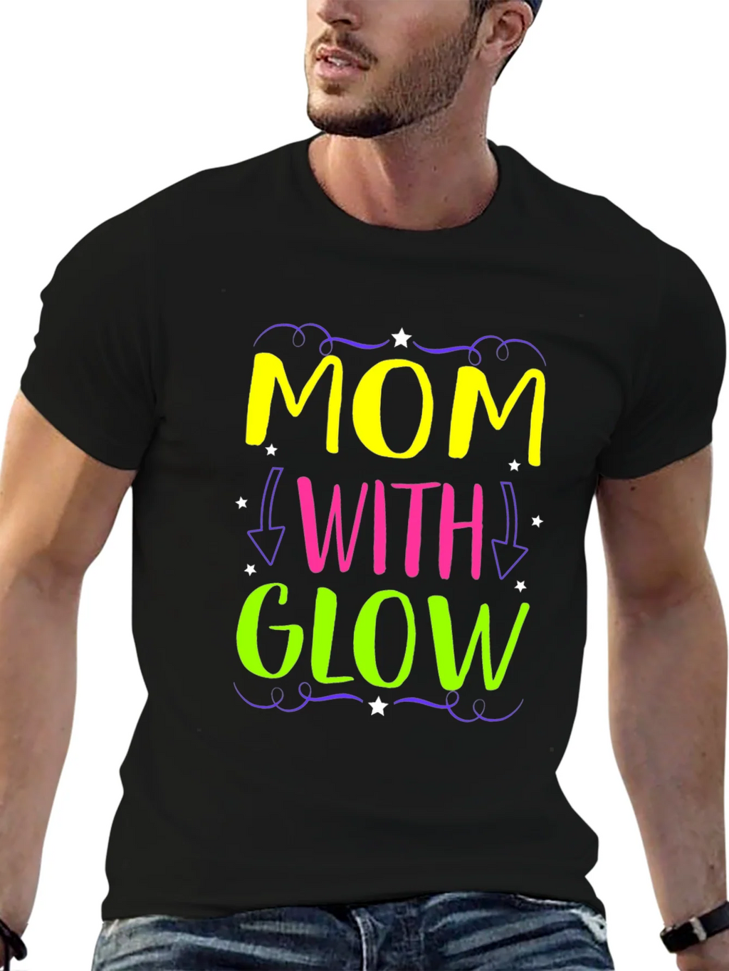 Mom With Glow - Novelty Graphic Tee product image 6