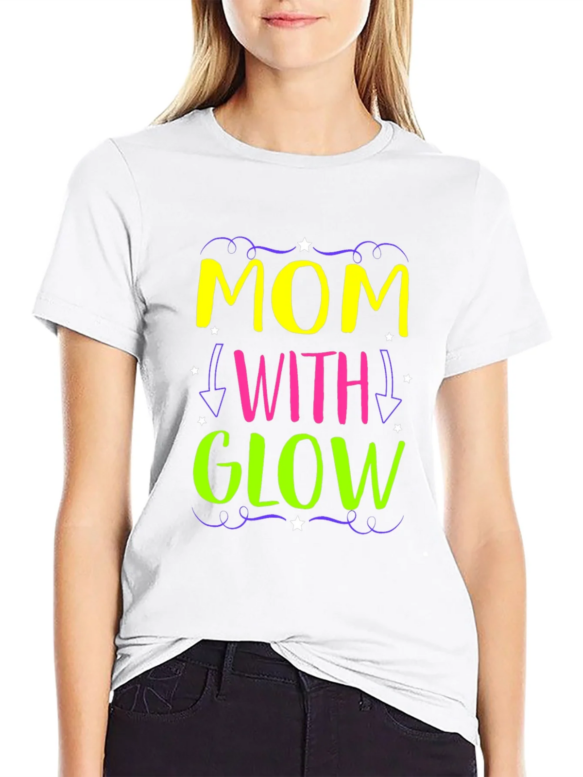 Mom With Glow - Novelty Graphic Tee product image 8