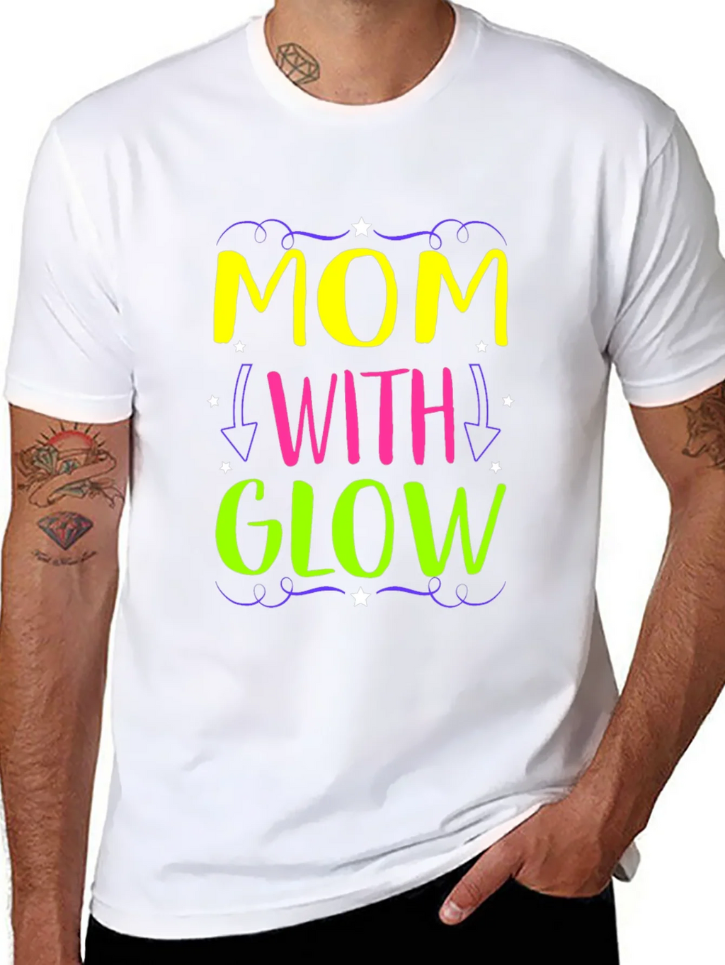 Mom With Glow - Novelty Graphic Tee product image 7