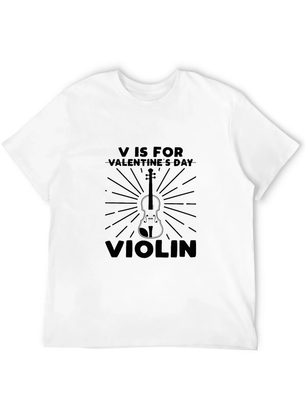 V is for Valentines Day Violin T-Shirt product image 11