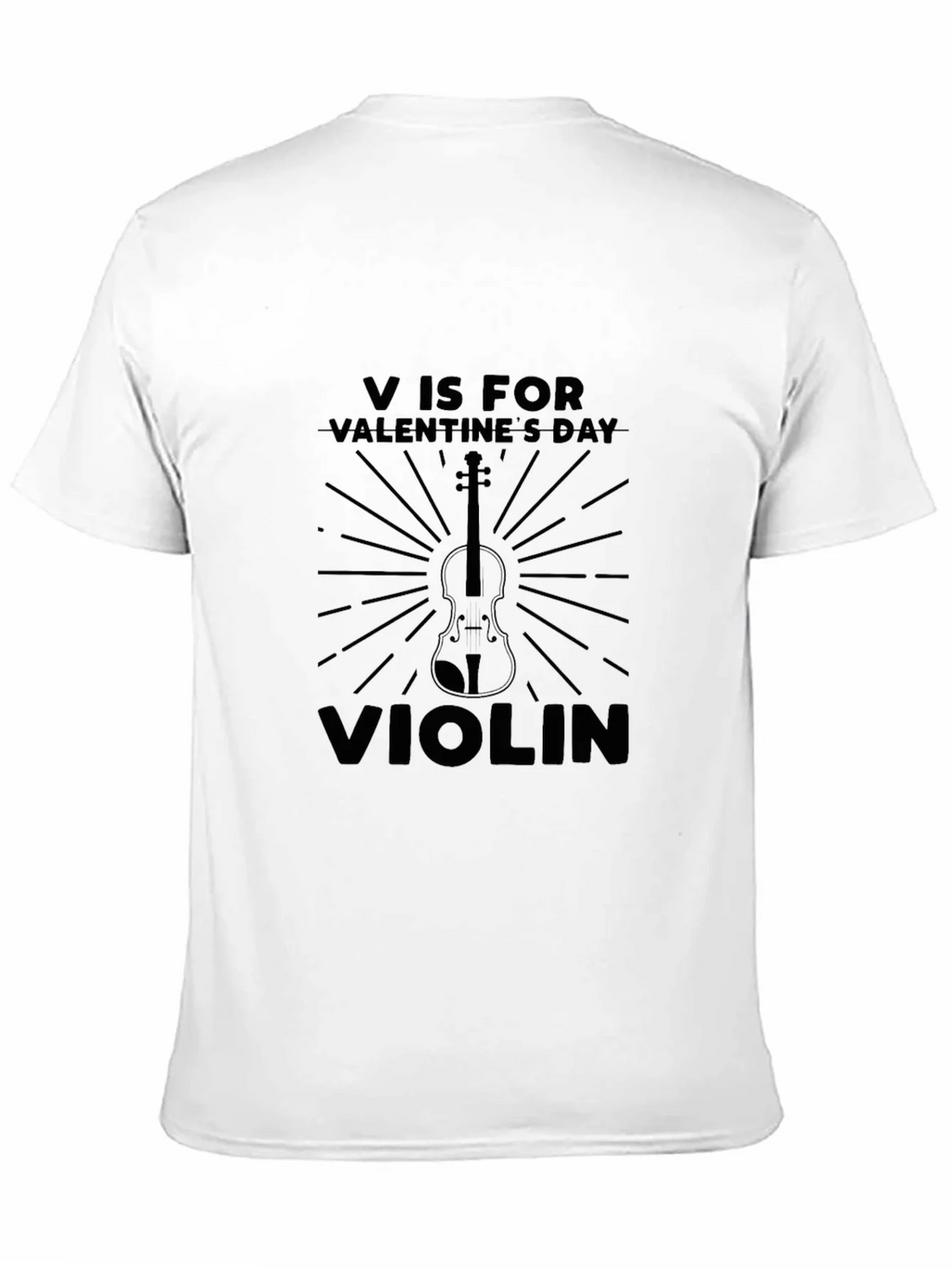 V is for Valentines Day Violin T-Shirt product image 10